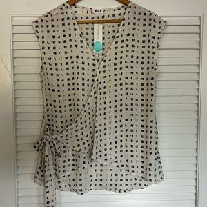 Cute wrap top by West K, size large